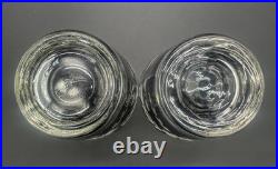 Rare 32 Piece Set Vintage Federal Glass Floral Etched Barware Service for 8