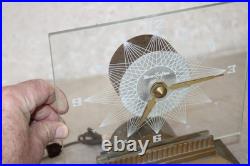 Rare 50's MasterCrafters Mid-Century Modern Eternalight Atomic Desk Clock WORKS