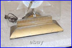 Rare 50's MasterCrafters Mid-Century Modern Eternalight Atomic Desk Clock WORKS