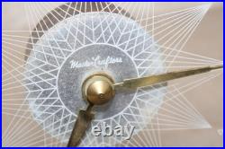 Rare 50's MasterCrafters Mid-Century Modern Eternalight Atomic Desk Clock WORKS
