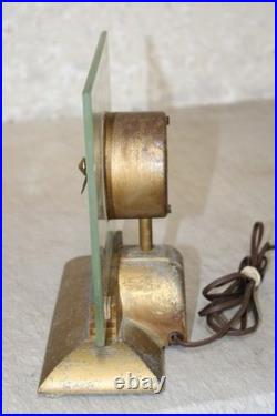 Rare 50's MasterCrafters Mid-Century Modern Eternalight Atomic Desk Clock WORKS