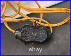 Rare 50s MCM Midnight Blue/Gray Gold Double Greyhound Ceramic TV Lamp EUC 11
