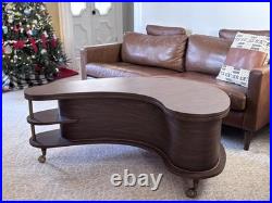 Rare 60s A. H. Stock Grand Server Coffee Table Bar Cabinet Mid-Century Modern