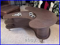 Rare 60s A. H. Stock Grand Server Coffee Table Bar Cabinet Mid-Century Modern