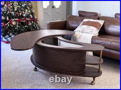 Rare 60s A. H. Stock Grand Server Coffee Table Bar Cabinet Mid-Century Modern