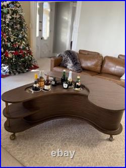 Rare 60s A. H. Stock Grand Server Coffee Table Bar Cabinet Mid-Century Modern