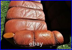 Rare 70s Vintage Ekornes Montana Leather & Teak Sofa MID Century Danish Modern