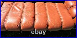 Rare 70s Vintage Ekornes Montana Leather & Teak Sofa MID Century Danish Modern