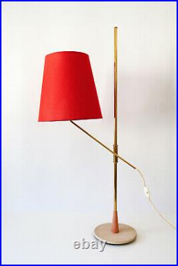 Rare ARTICULATED Mid Century Modern FLOOR LAMP Reading Light, 1950s, Germany