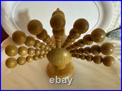 Rare Aarikka Finland Wooden Peacock Bird Mid Century Modern Sculpture Decoration