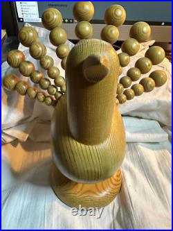 Rare Aarikka Finland Wooden Peacock Bird Mid Century Modern Sculpture Decoration