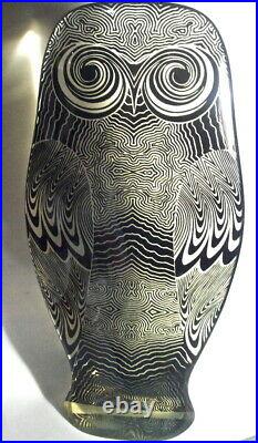 Rare Abraham Palatnik MID Century Large 15 1/8 Tall Owl Op Art Lucite Sculpture