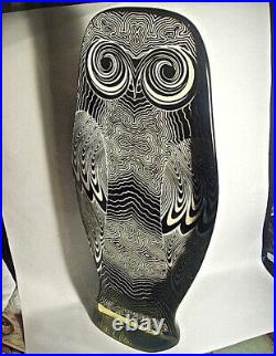 Rare Abraham Palatnik MID Century Large 15 1/8 Tall Owl Op Art Lucite Sculpture