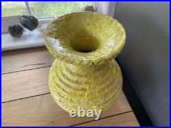 Rare Antique Signed Mid Century Modern MCM Raymor Pottery Vase Italy Yellow