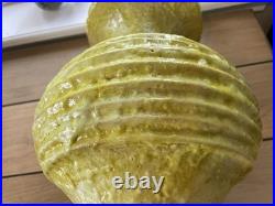 Rare Antique Signed Mid Century Modern MCM Raymor Pottery Vase Italy Yellow