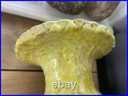 Rare Antique Signed Mid Century Modern MCM Raymor Pottery Vase Italy Yellow