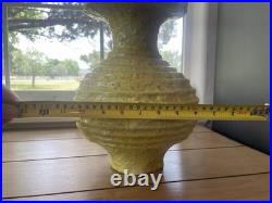Rare Antique Signed Mid Century Modern MCM Raymor Pottery Vase Italy Yellow