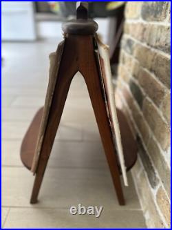 Rare Arthur Umanoff Teak Wood Mid Century Danish Modern Compass Magazine Rack Rare Arthur Umanoff Teak Wood Mid Century Danish Modern Compass Magazine Rack