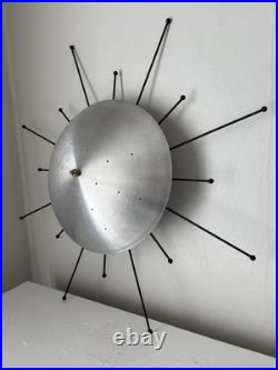 Rare Atomic MCM Light fixture, Lamp Sputnik Flying Saucer Perforated Wall UFO