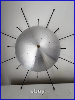 Rare Atomic MCM Light fixture, Lamp Sputnik Flying Saucer Perforated Wall UFO