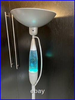 Rare Awesome Floor Sparkle Lamp Lava Lamp 6ft Tall Cool Retro Style Blue