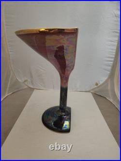 Rare Beautiful Vintage MCM Ceramicraft Martini Wine Glass With Wall Pocket