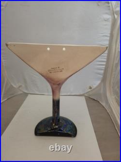Rare Beautiful Vintage MCM Ceramicraft Martini Wine Glass With Wall Pocket