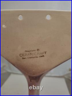 Rare Beautiful Vintage MCM Ceramicraft Martini Wine Glass With Wall Pocket