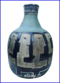 Rare Birte Weggerby 1959 Danish Mid Century Modern Ceramic Vase Signed 15x11