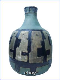 Rare Birte Weggerby 1959 Danish Mid Century Modern Ceramic Vase Signed 15x11