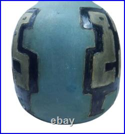 Rare Birte Weggerby 1959 Danish Mid Century Modern Ceramic Vase Signed 15x11
