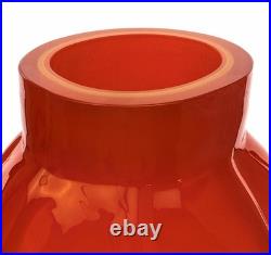 Rare Blenko Handmade Glass 6002-P Variation Pleated Vase in Paw Paw Signed