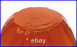 Rare Blenko Handmade Glass 6002-P Variation Pleated Vase in Paw Paw Signed