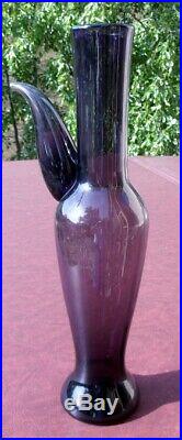 Rare Blenko Mid Century Decanter # 572 Wayne Husted Design Lilac Large 20.5
