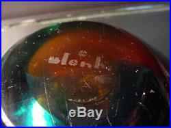 Rare Blenko #Wayne Husted Tri-Color Lobed Bowl #5831 C. 1958 Mid-Century Signed