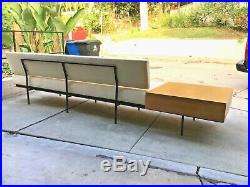 Rare Blond Maple Drawer Florence Knoll Sofa With Iron Frame Eames Knoll Mccobb