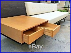 Rare Blond Maple Drawer Florence Knoll Sofa With Iron Frame Eames Knoll Mccobb