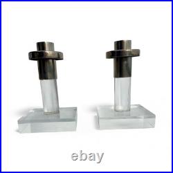Rare C. 1950's Mid-Century Modern Dorothy Thorpe Lucite Candle Holders