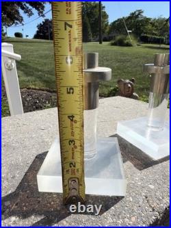 Rare C. 1950's Mid-Century Modern Dorothy Thorpe Lucite Candle Holders