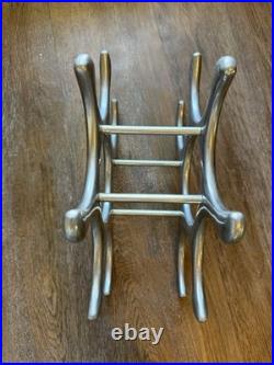 Rare Cast Aluminum Wine Rack Mid Century Modern Michael Noll Style 6 Bottle