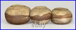 Rare Ceramic Southwestern Trio Mid-Century Studio Pottery Lidded Nesting Jars