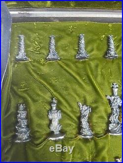 Rare Charles Martel Richard Synek Mid Century Modern Brutalist Metal Chess Set