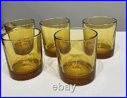 Rare Collection of 33 pieces of Mid Century Modern Amber Glassware