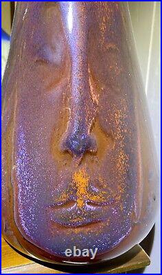 Rare Cubism Design Abstract Face In The Art Glass Vase 13 DD