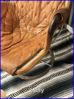 Rare DUX 1960's Bruno Mathsson Leather Jetson Swivel Chair Excellent Condition