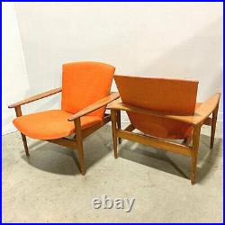 Rare Danish Modern Teak Lounge Chairs (Pair)
