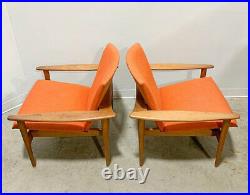 Rare Danish Modern Teak Lounge Chairs (Pair)