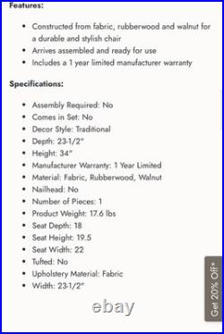 Rare Discontinued Modern Midcentury Danish Chair (SET OF 3, HOOKER FURNITURE)