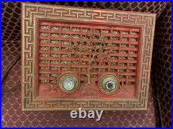 Rare Dumont 1956 Tube Radio Mid Century Modern Chinese Red Model RA 346