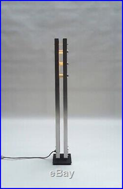 Rare Dutch Aluminum/Metal Floor-lamp by Anvia 60s 70s mouille pergay sauze era